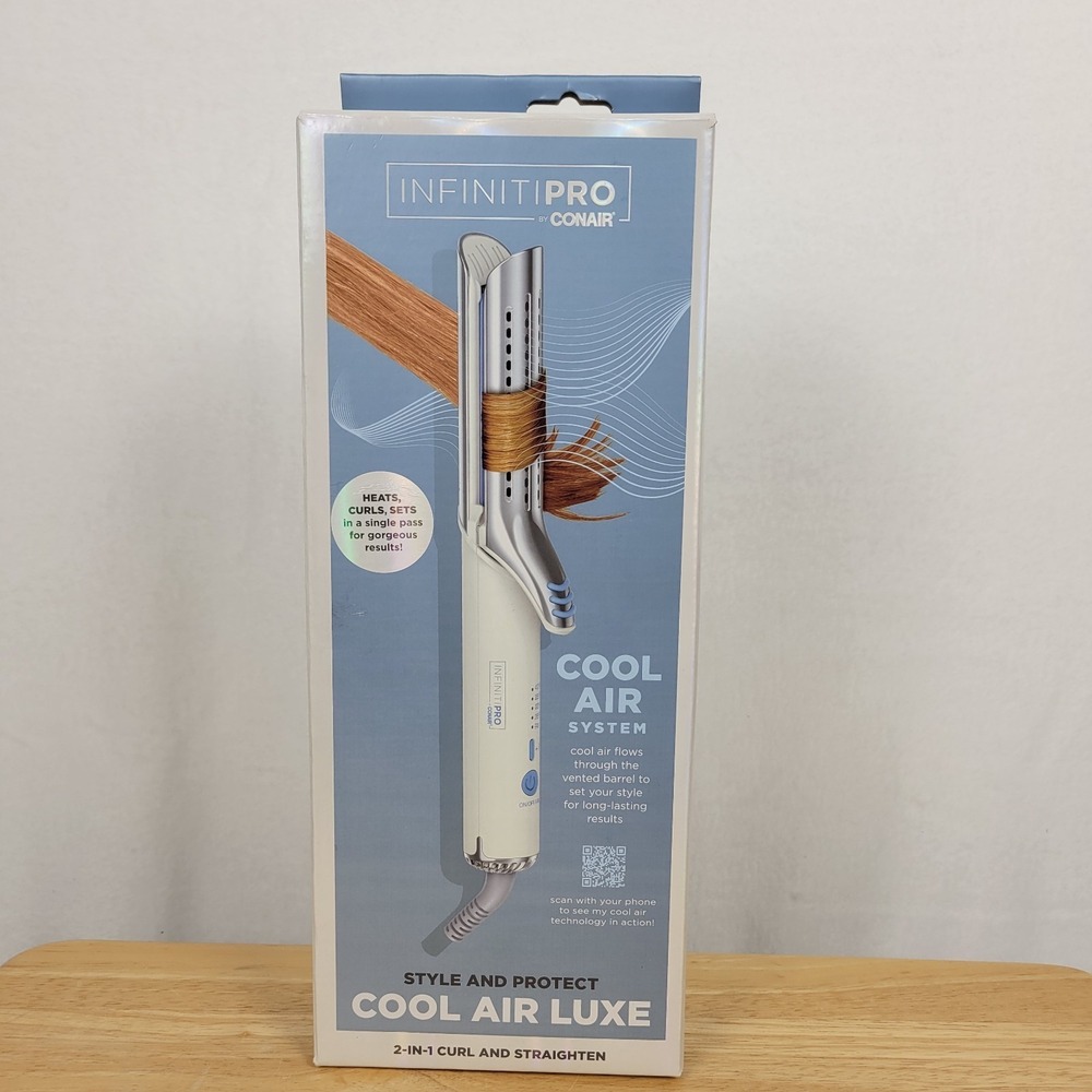 Conair InfinitiPRO Cool Air Luxe 2-in-1 Hair Style Curl & Straighten NEW In Box